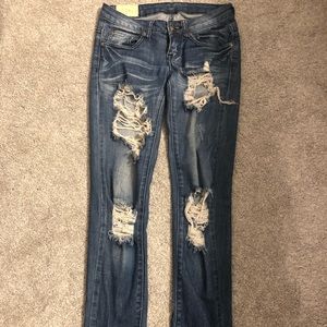 MACHINE ripped skinny jeans